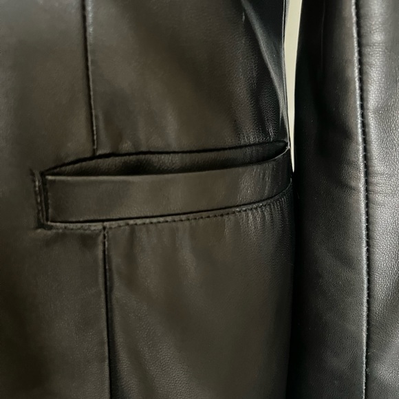 DANIER Black Leather Blazer Size S - Picture 3 of 9